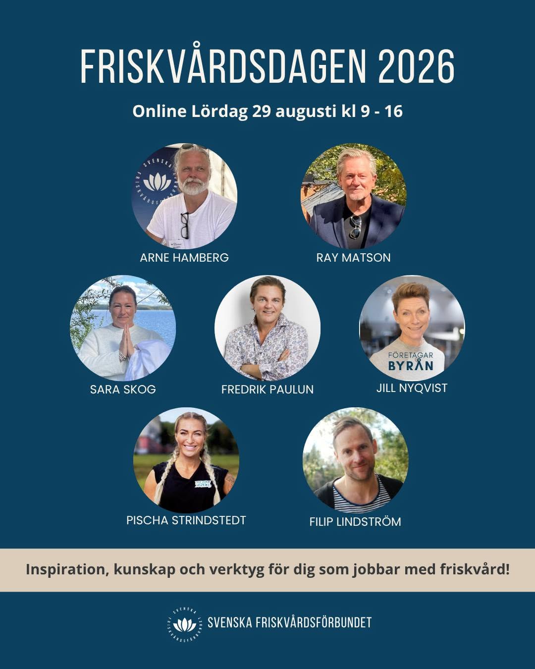 Friskvårdsdagen 2026 – affisch med talare
